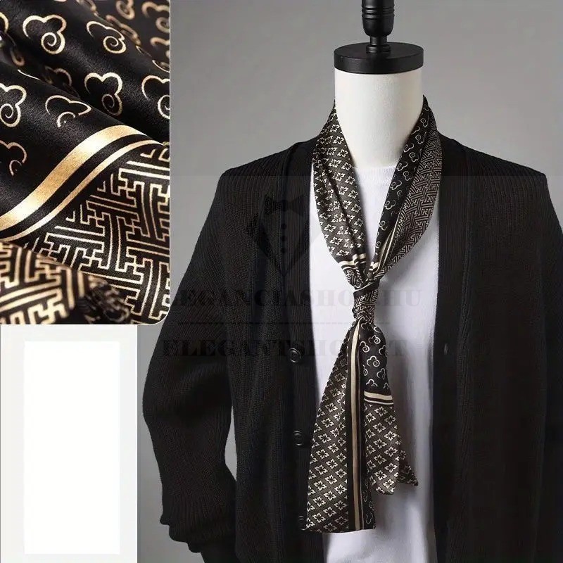  Férfi exklúzív sál - Arany-fekete